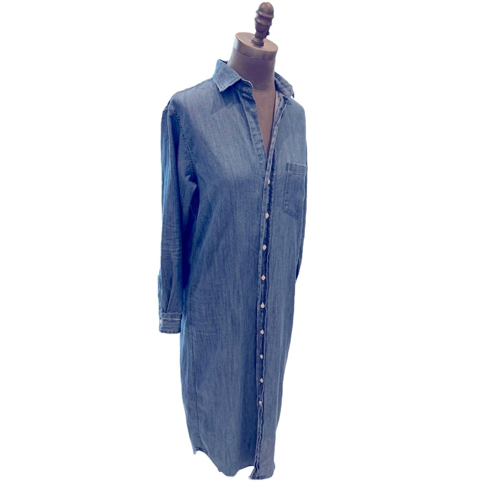 Frank & Eileen Blue Denim Maxi Shirt Dress - Picture 5 of 15